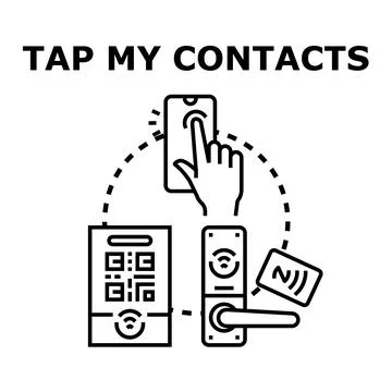 Contactless technology connecting devices and people concept Stock Illustration