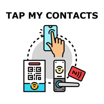 Contactless technology connecting devices and people concept Stock Illustration
