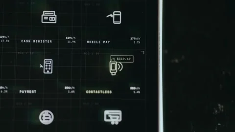 Contactless technology as payment method Stock Footage 333849818