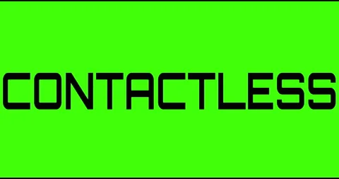Contactless text green screen, masked glitched effect. Stock Footage 132620760
