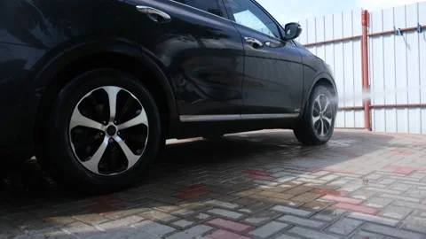 Contactless Washing Auto Stock Footage 195981802