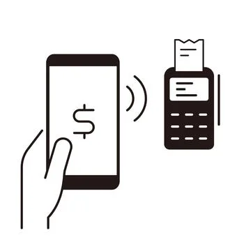 Contactless wireless payment method icon Stock Illustration
