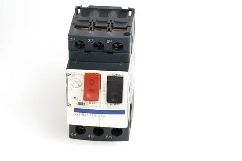 Contactor on a white isolated background. Stock Photos