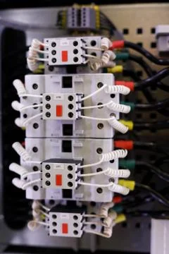 Contactors for power factor correction Stock Photos