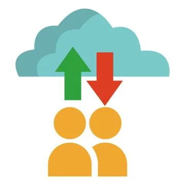 Contacts and cloud computing Illustrazione stock