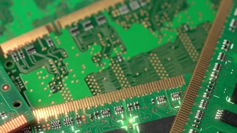Contacts and microcircuits computer processor, slide shooting. cpu computer. Mem Stock Footage 148610912