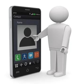 Contacts app on mobile device Stock Illustration