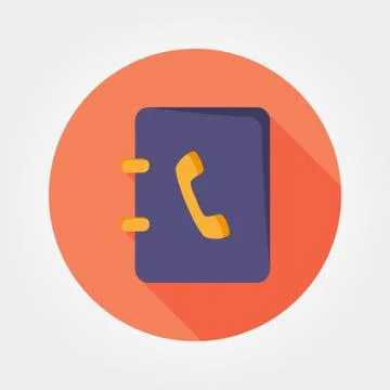 Contacts book. Icon. Stock Illustration