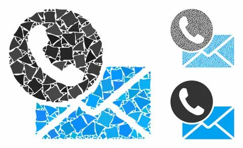 Contacts Composition Icon of Abrupt Elements 库存插图