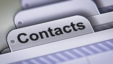 "Contacts" on The File. Stock Footage 73483260