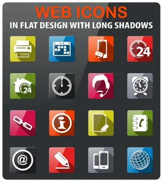 Contacts icon set Stock Illustration