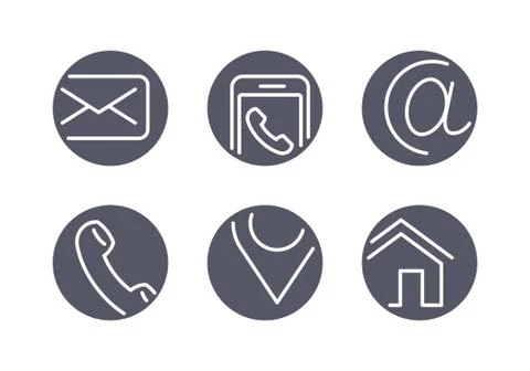 Contacts icons set Stock Illustration