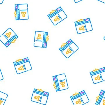 Contacts notebook of business manager vector seamless pattern イラスト素材