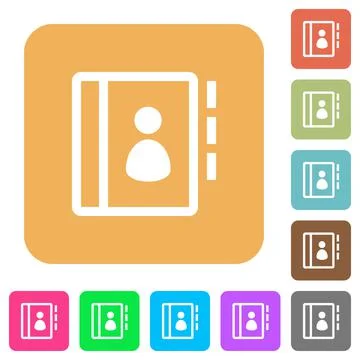 Contacts rounded square flat icons イラスト素材