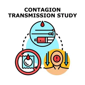 Contagion transmission study vector concept Stock Illustration