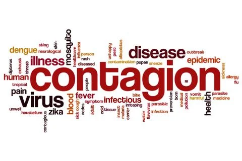 Contagion word cloud Stock Illustration