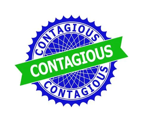 CONTAGIOUS Bicolor Clean Rosette Template for Stamp Seals Illustrazione stock