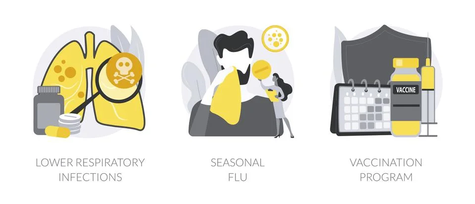 Contagious disease abstract concept vector illustrations. Illustrazione stock
