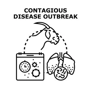 Contagious disease outbreak tracking and prevention timeline concept Stock Illustration