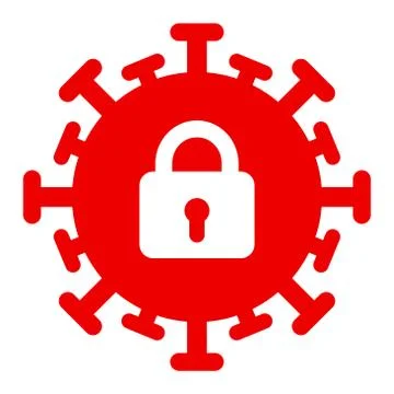 Contagious Lockdown - Vector Icon Illustration Stock Illustration