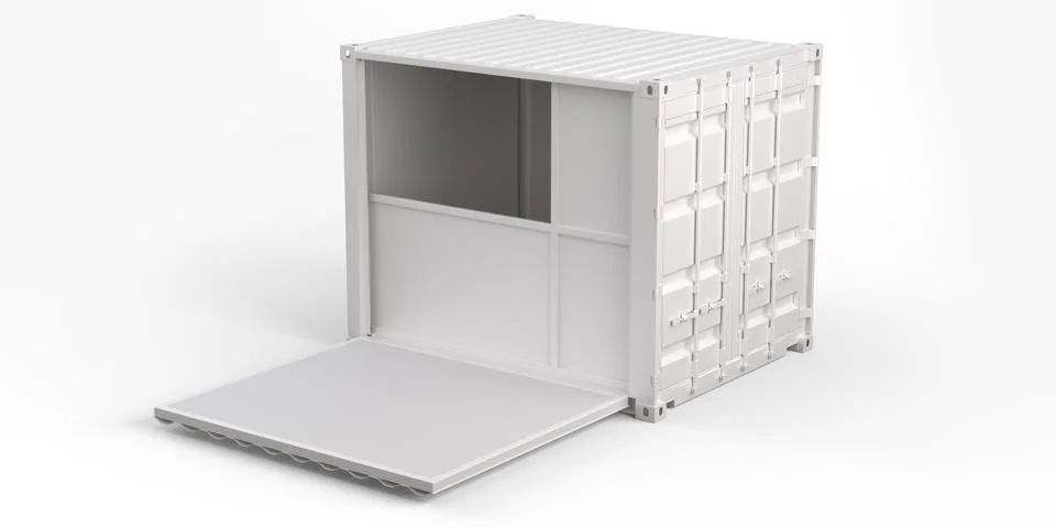 Container 3D Rendering Stock Illustration