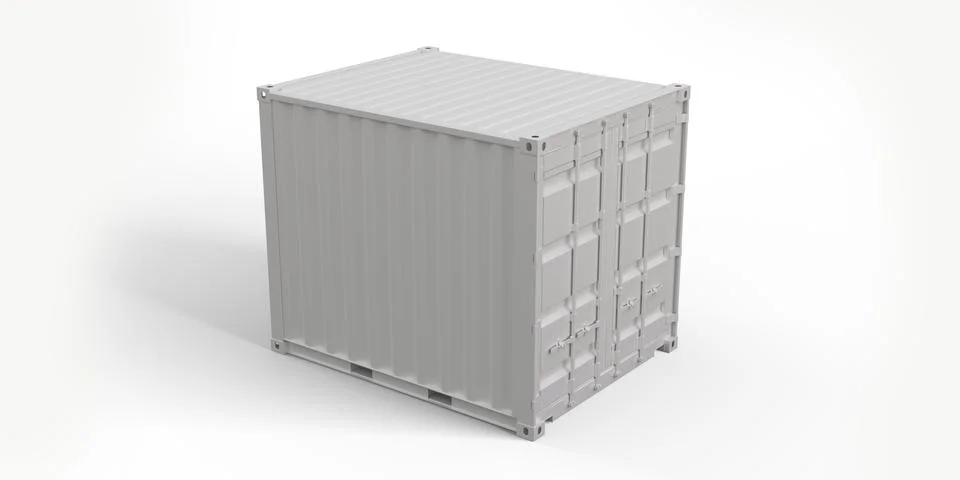 Container 3D Rendering Stock Illustration