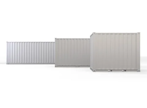 Container 3D Rendering Stock Illustration