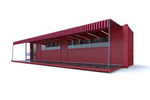 Container 3D rendering Stock Photos