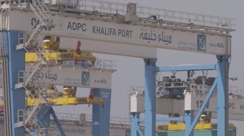 Container Being Lifted By A Crane Stock Footage 63086535