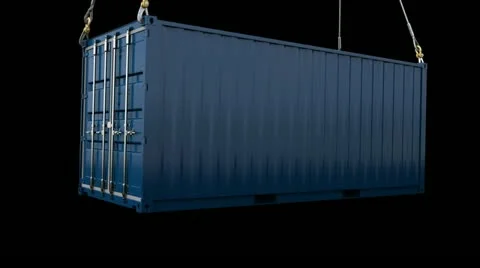 Container Blue Alpha Vídeo Stock 12390084