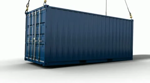 Container Blue Vídeo Stock 12390083