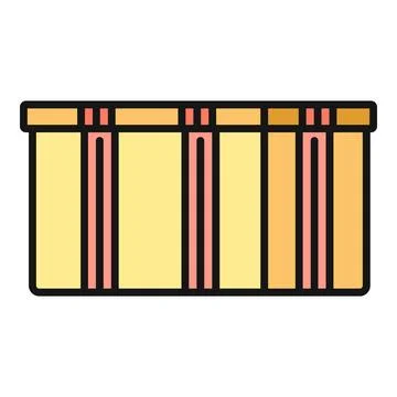 Container box having storage capacity for commercial goods Stock Illustration