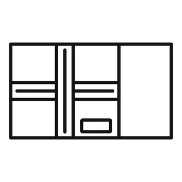 Container box icon outline vector. Delivery package イラスト素材