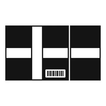 Container box icon simple . Delivery package 库存插图