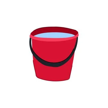 Container bucket water cartoon vector illustration Stock-Illustration