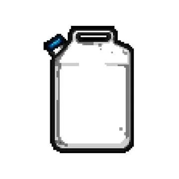 Container canister plastic pixel art vector illustration Stock Illustration