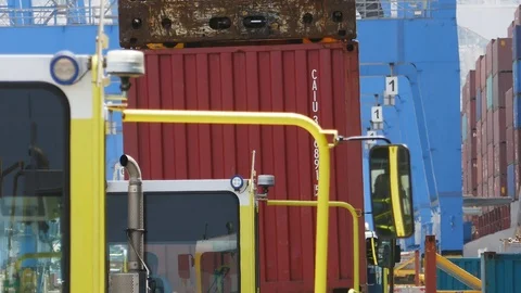 Container Cargo Freight Harbor 4k intro outro for business  Stock Footage 89250090
