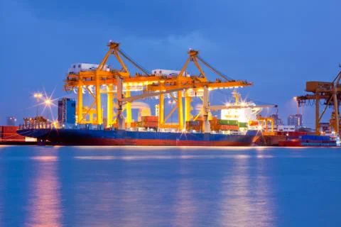 Container cargo freight ship Stock Photos