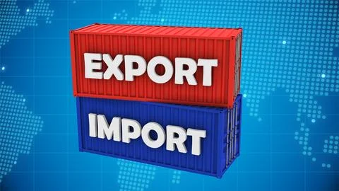 Container cargo of import export for global trade Stockillustratie