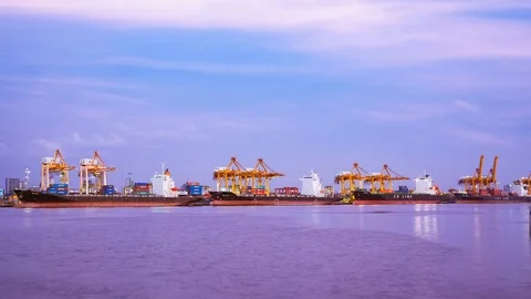 Container cargo ship, business logistic supply chain transportation Stock-Footage 72805853