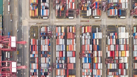 Container cargo ship in export and import business and logistics international  Stock Footage 114428607