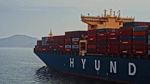 Container Cargo Ship Video stock 127627433