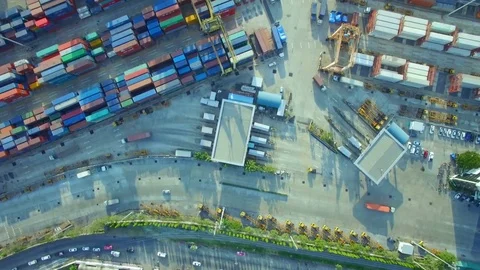 Container cargo ship, import export, business logistic supply chain Stockbeeldmateriaal 72806260