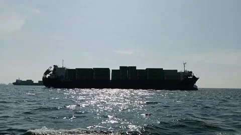 Container Cargo Ship Lego 스톡 동영상 239055444