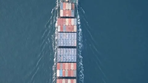 Container cargo ship. shipping sea industry freight transport concept global Stock Footage 336445958