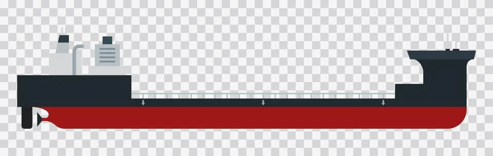 Container cargo ship vector illustration in a flat design. Stock Illustration