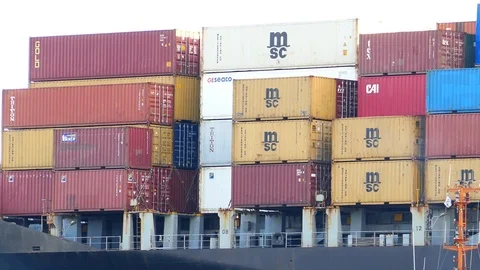 Container cargo vessel Stock Footage 94731912