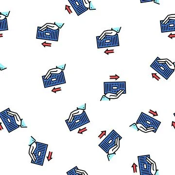 Container carrying color icon vector flat illustration Stock Illustration