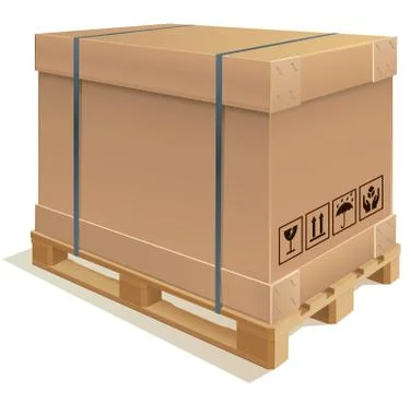 Container carton Stock Illustration