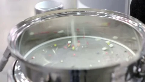 Container for Cleaning of Medical Tablets Stock Footage 73614330